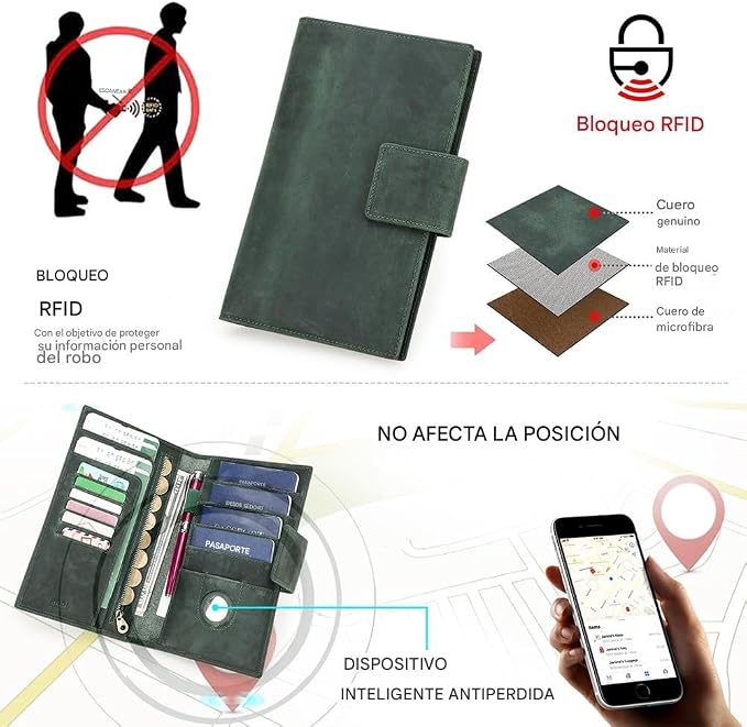 CONTACTS Full Grain Leather Family Passport Holder - Image 3