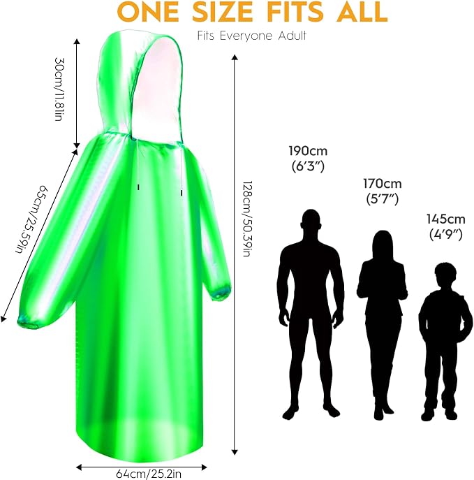 Bruvoalon 6 & 20 Pack Disposable Rain Ponchos - Image 6