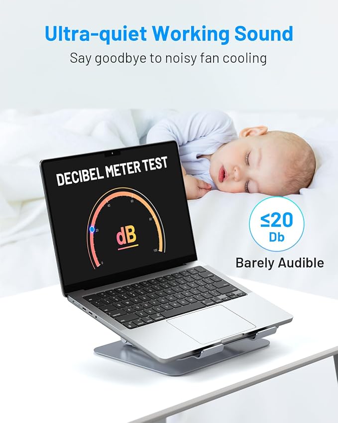 Laptop Cooling Stand with Detachable Thermoelectric Cooler, Adjustable Height & - Image 5