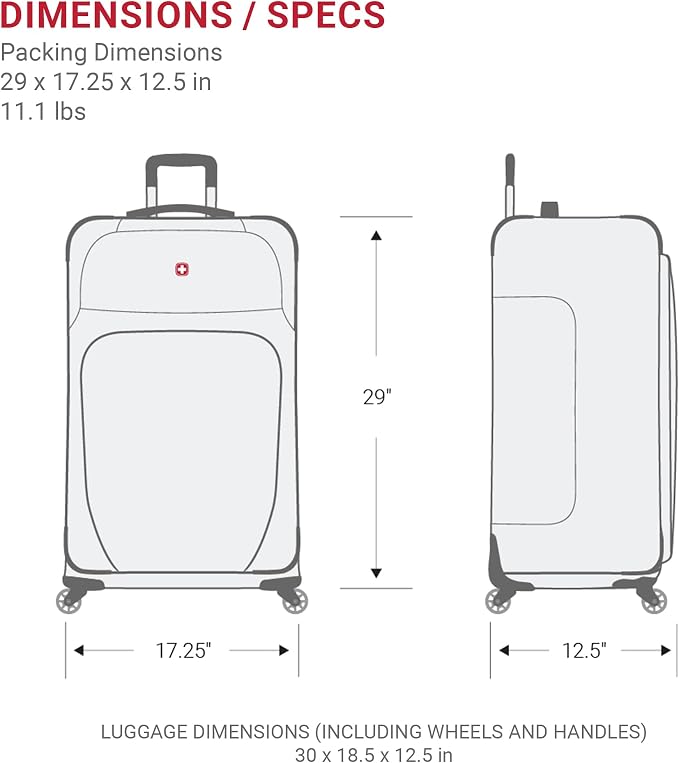 SwissGear Sion Softside Expandable Luggage, Checked-Large 29-Inch - Image 7