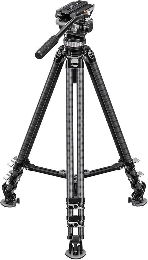 Leofoto LVC-253C+BV-20 Video Tripod, Twin Leg, Integrated Bowl, Leveling Base by Leofoto