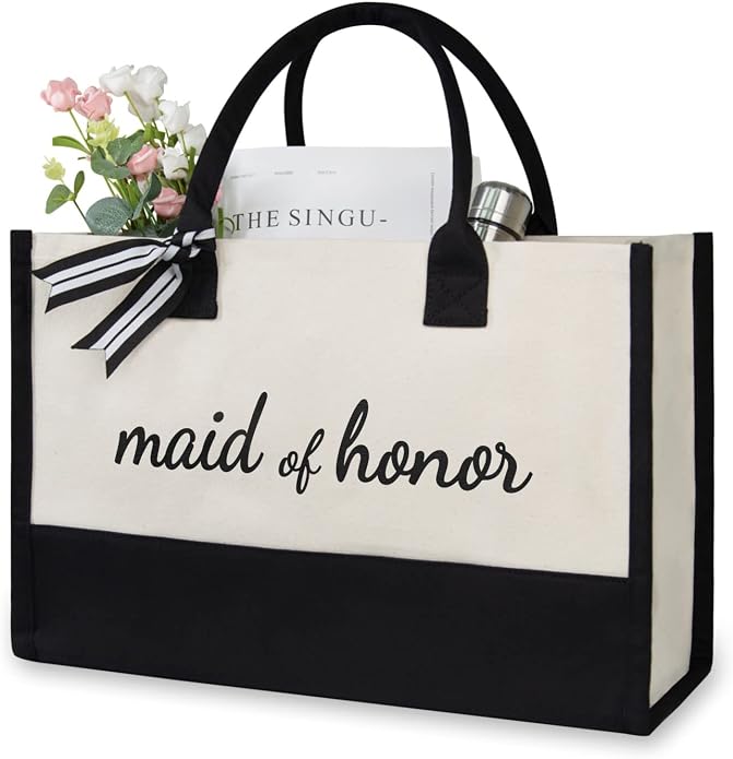 TOPDesign Canvas Tote Bag, Bridal Shower Gifts by TOPDesign