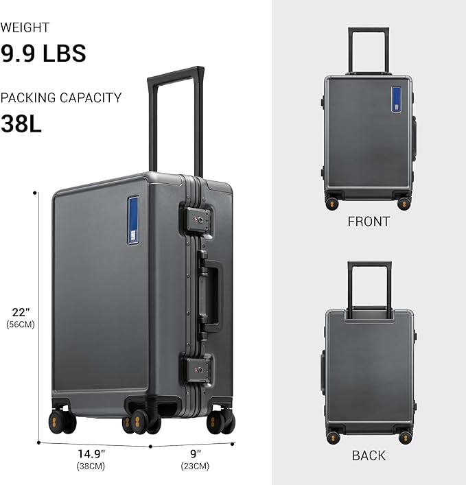 LEVEL8 Zipperless Carry On Luggage Airline Approved - Image 8