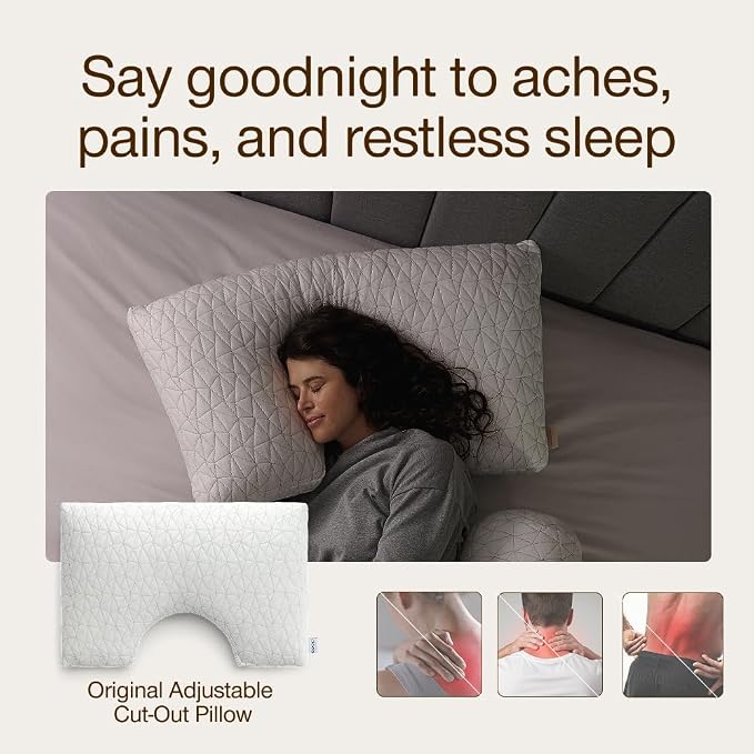 Coop Home Goods Original Cut-Out Adjustable Pillow, King Size Bed Pillows - Image 4