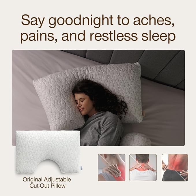 Coop Home Goods Original Cut-Out Adjustable Pillow, Queen Size Bed Pillows - Image 4