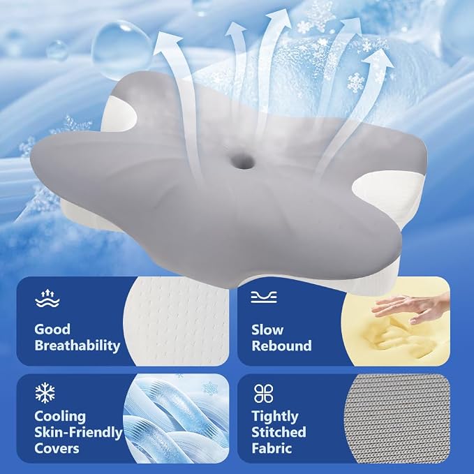 Cervical Pillow for Neck Pain Relief, Ergonomic Neck Pillow for Sleeping - Image 3