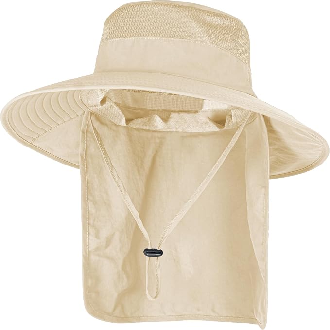 Sun Hats for Men Women Fishing Hat UPF 50+ Breathable Wide Brim Bucket Hats by ZOORON