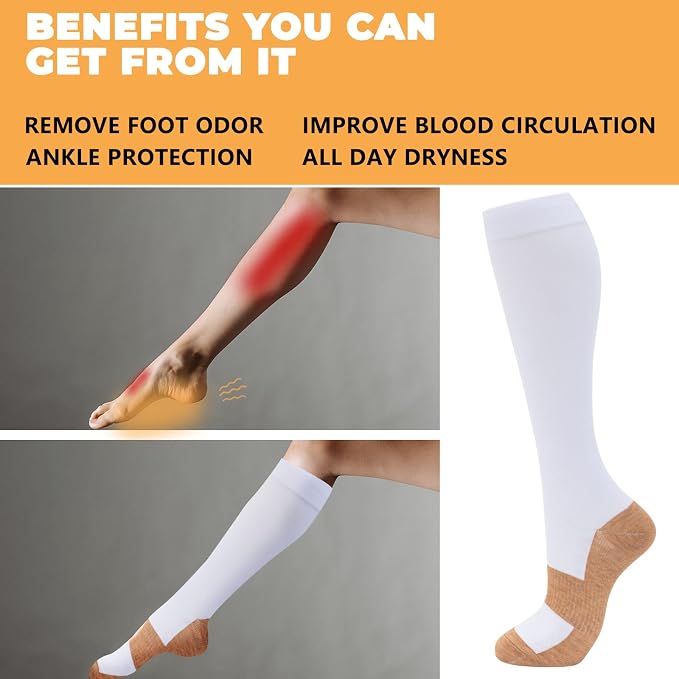 fenglaoda 8 Pairs Compression Socks - Image 3
