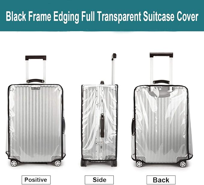Suitcase Cover for 20" Luggage TSA Approved Clear PVC Thickened Protective - Image 9
