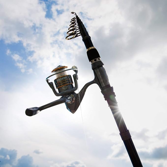 PLUSINNO Fishing Rod, Telescopic Fishing Rod and Reel Combo, Collapsible Travel - Image 7