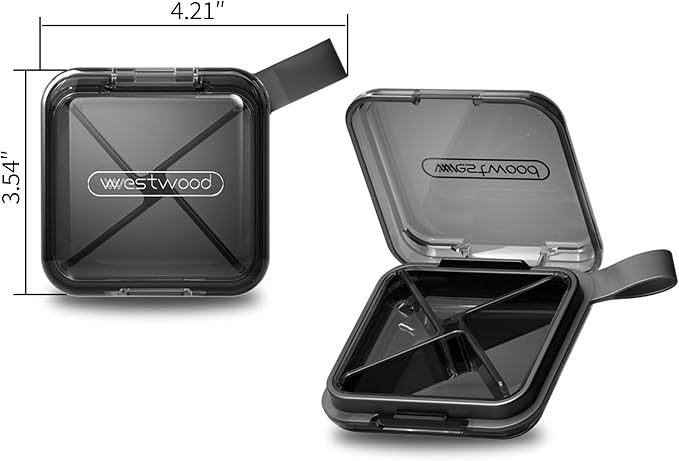 1 Pack Grey Pill Organizer - Image 8