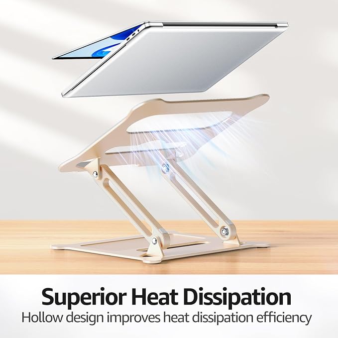 Urmust Laptop Notebook Stand Holder Adjustable Ultrabook Stand Riser Portable - Image 6