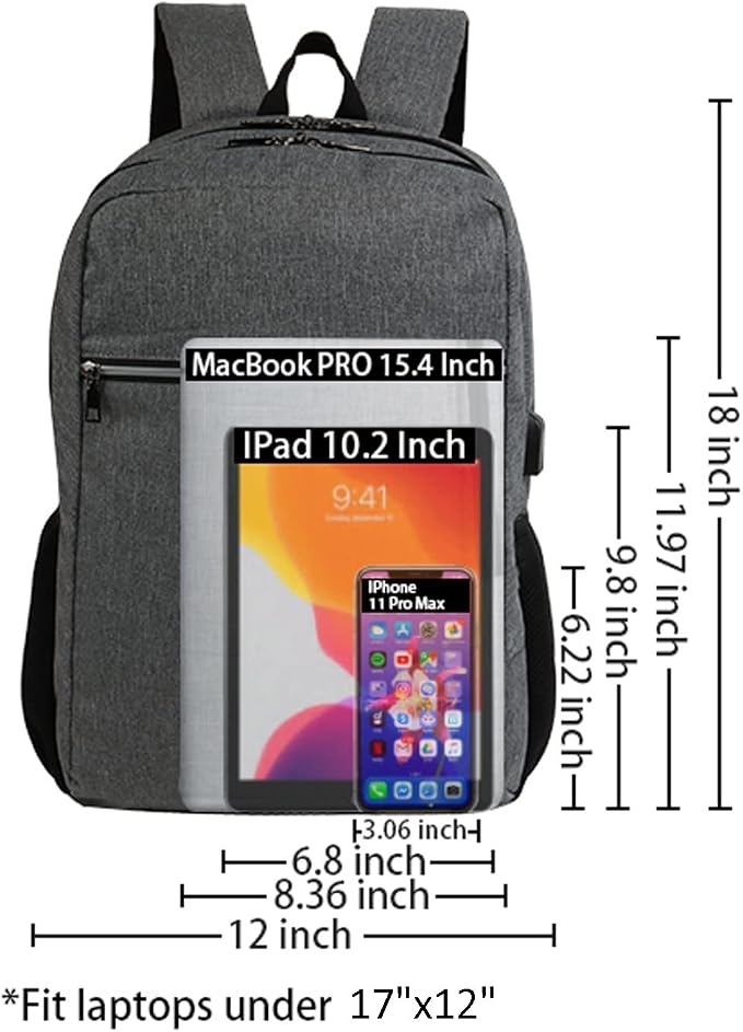 Laptop Backpack for Men Women, Travel Business Backpack - Image 4