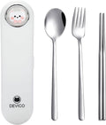 DEVICO Travel Utensils with Case Cute, Reusable Silverware by DEVICO