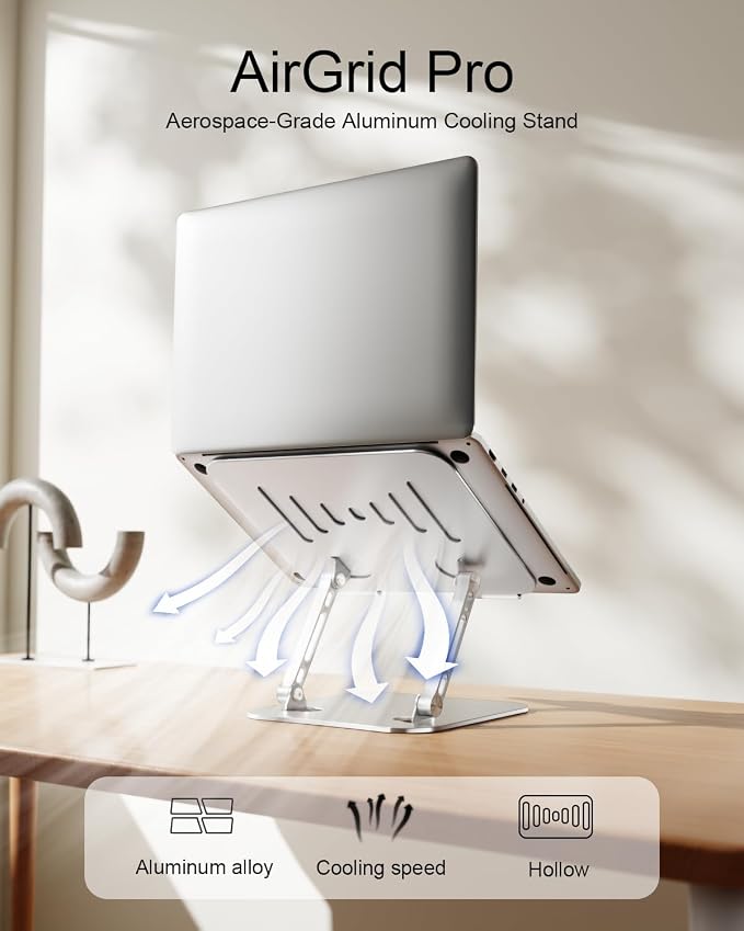 Laptop Stand for Desk Adjustable Computer Stand Foldable Laptop Riser Notebook - Image 4