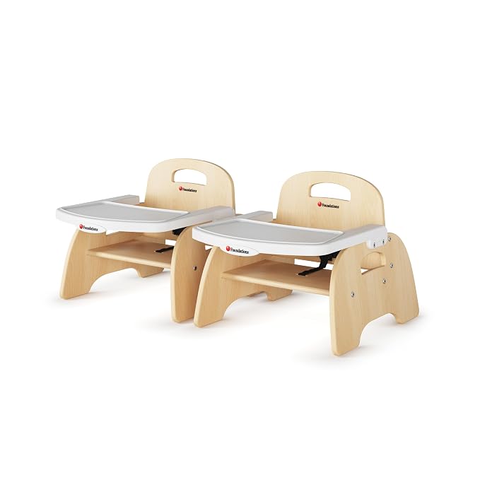 Foundations Easy Serve Low Wood Feeding Chairs Multipack, Adjustable Harness by FoundationsChildrensProducts