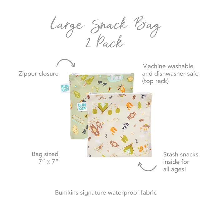 Bumkins Reusable Sandwich and Snack Bags, - Image 5