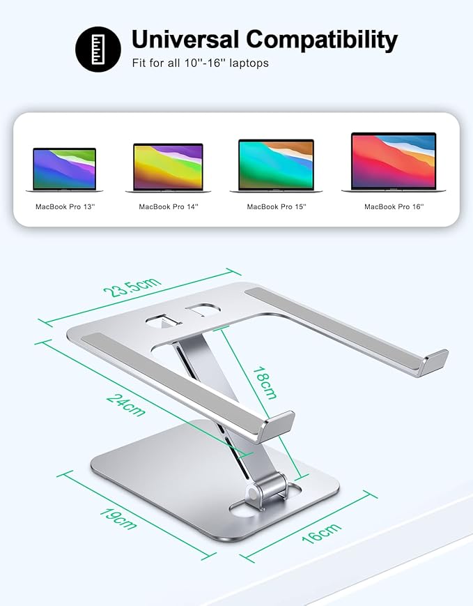 Foldable Laptop Stand, Height Adjustable Ergonomic Computer Stand - Image 5