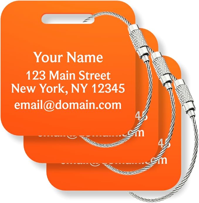 Custom Metal Luggage Tags by Legit3D
