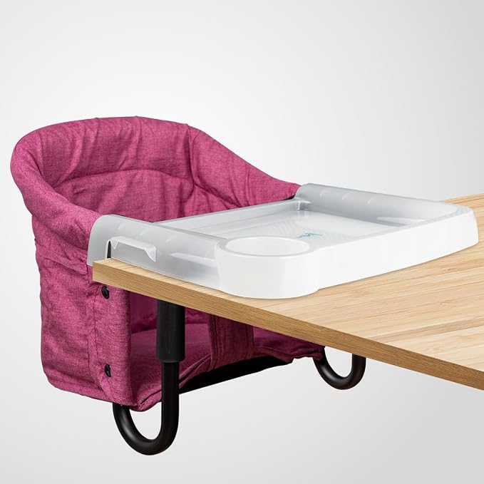 Hook On Chair with Removable Dining Tray, Portable Hook-On Chairs with Storage by lulunemo