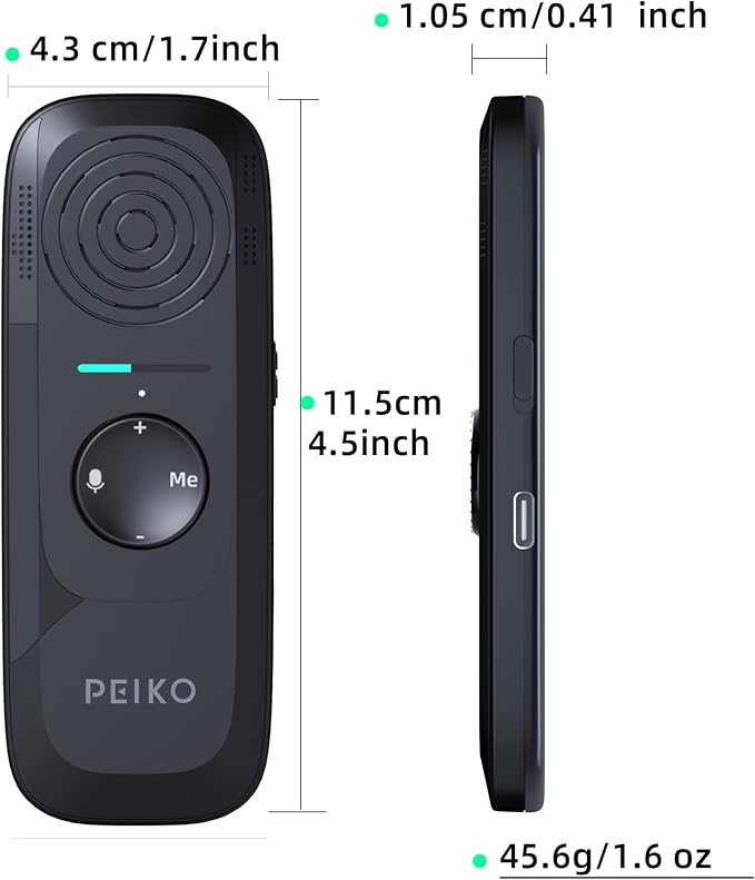 Peiko 136 Language Translation Device, Two-Way Real-time AI Voice Instant - Image 2