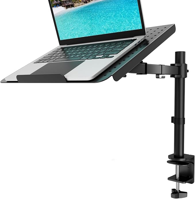 WALI Laptop Tray Desk Mount for 17inch Notebook, Fully Adjustable Laptop Arm up by WALI