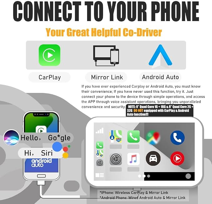 Kunfine Car Android Navigation Stereo GPS Radio Reverse Camera Display 9" IPS - Image 2
