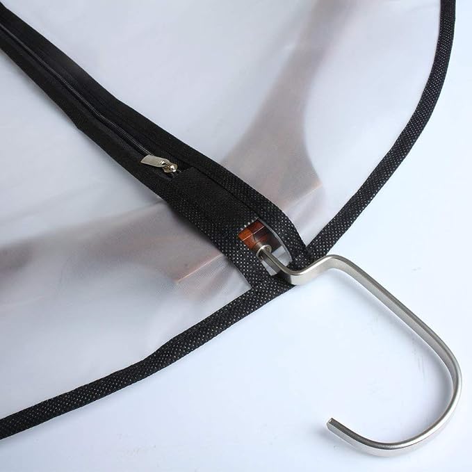 Garment Bags for Hanging Clothes Black Side Breathable Garment Bag Clothes - Image 5