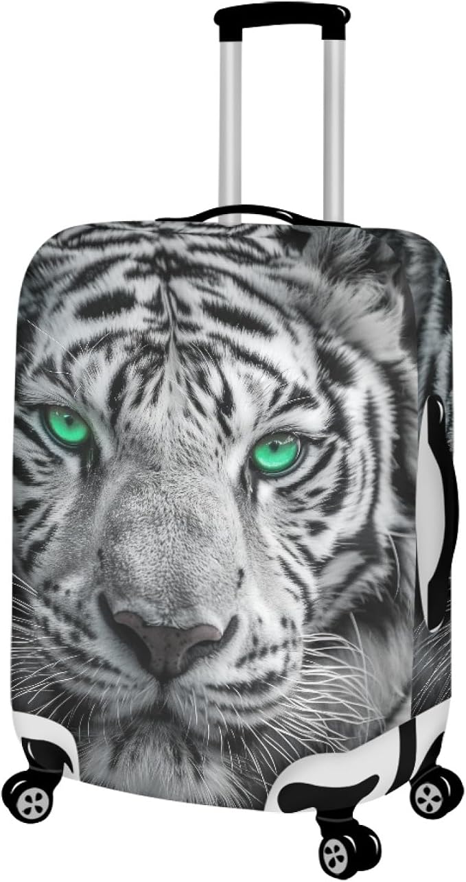 Tiger Animal 3D Printed Travel Luggage Suitcase Cover 18-21 Inch Cover Spandex - Image 2