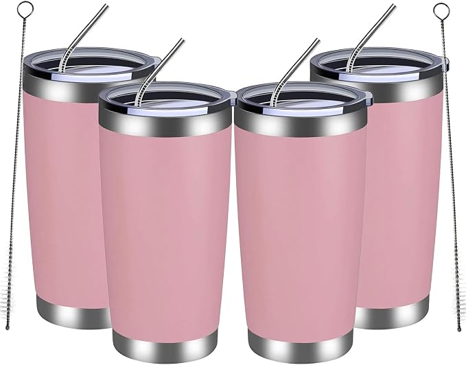 MEWAY 20oz Tumbler 4 Pack Double Wall Vacuum Insulated Travel Mug Bulk by MEWAY