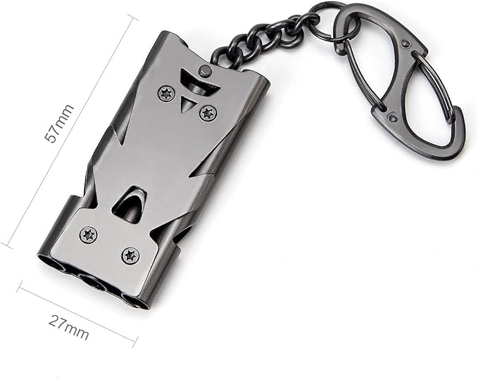 Whistle Emergency Whistles Keychain Rape Whistle Stainless Steel High Decibel - Image 6