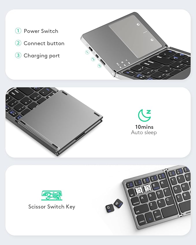 Samsers Foldable Bluetooth Keyboard - Image 6