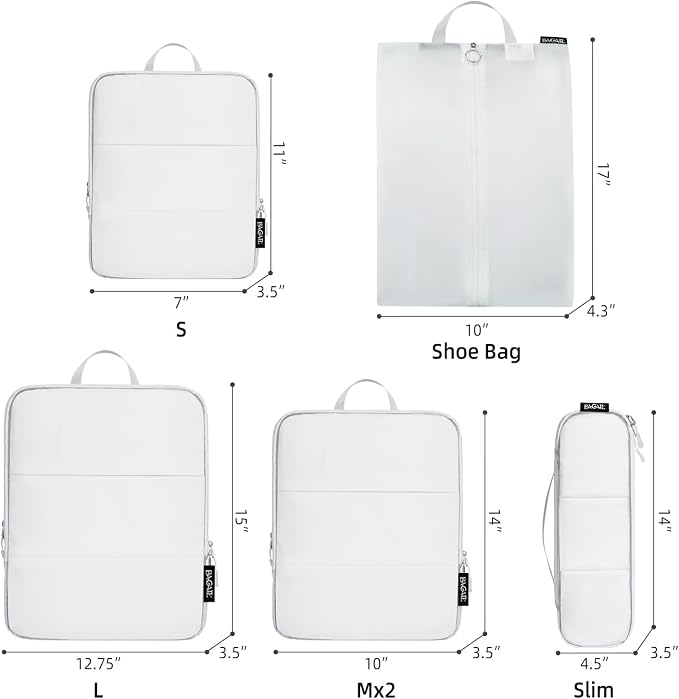 BAGAIL 6 Set Ultralight Compression Packing Cubes Packing Organizer - Image 2