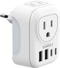 European Travel Plug Adapter, International Plug Adapter by DIWILI