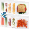 SPLF 10 Pack Reusable Sandwich Bags, Reusable Quart Bags Extra Thick Leak-proof by SPLF