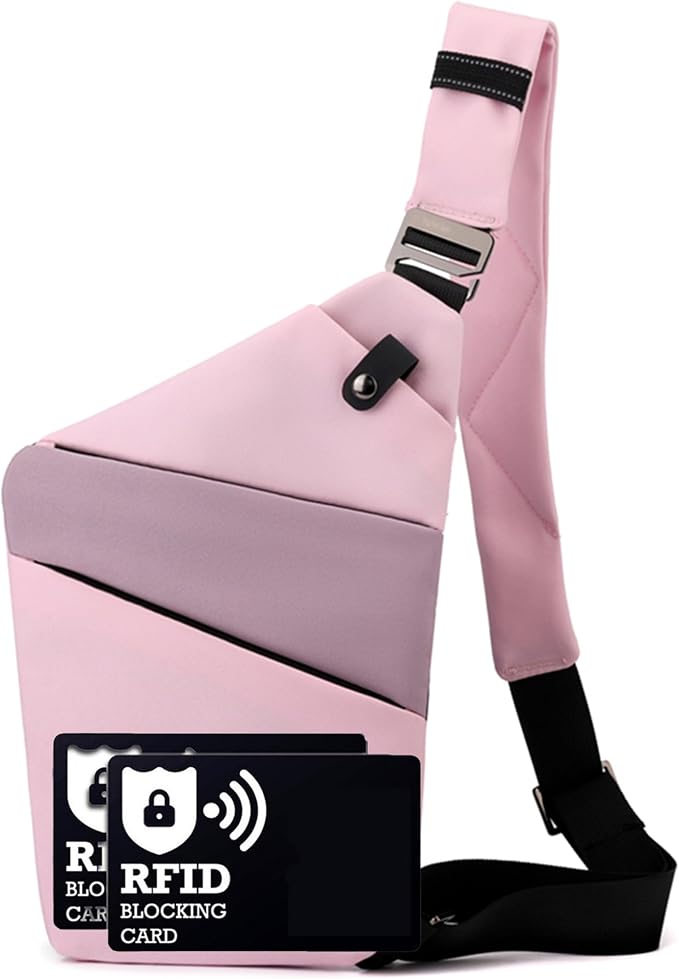 Anti Theft Crossbody Bags for Women Men, Slim Sling Purse by Ibalulu
