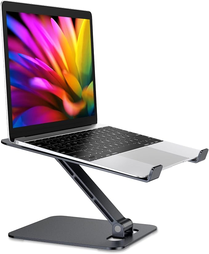 Foldable Laptop Stand, Height Adjustable Ergonomic Computer Stand by RIWUCT