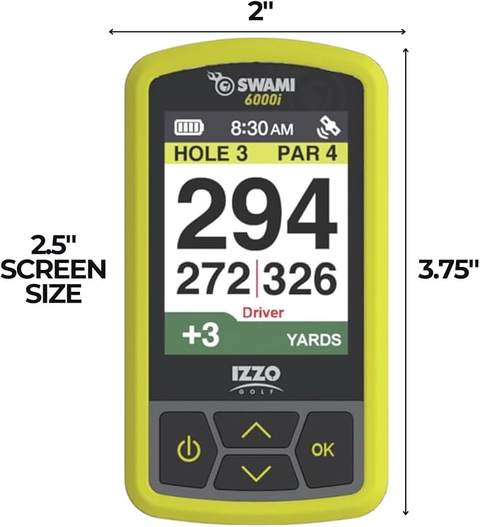 Izzo Swami 6000 Handheld Golf GPS Water-Resistant Color Display - Image 6