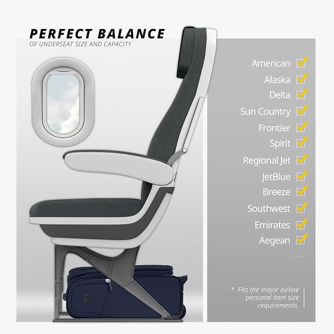 Verage Under Seat Luggage with Wheels, Softside Expanable Small Suitcase Carry - Image 4