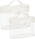 BAGSMART TSA Approved Toiletry Bag, 2 Pack Clear Makeup Cosmetic Bag Organizer by BAGSMART