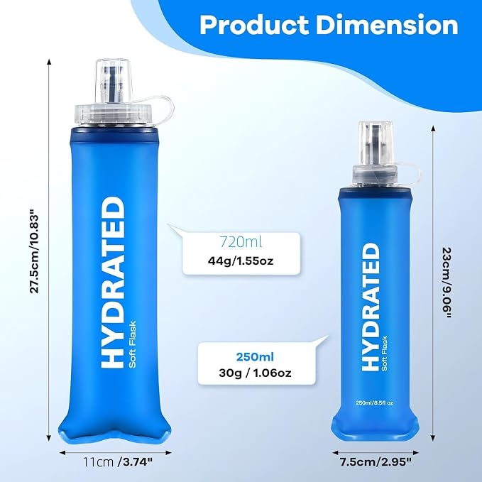 24oz Collapsible Soft Water Bottle, Soft Flask - Image 2