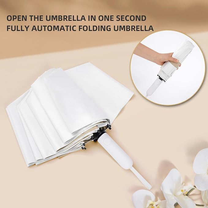 Folding Umbrella Anti-UV Compact Durable Folding Umbrella Auto Open Close - Image 8