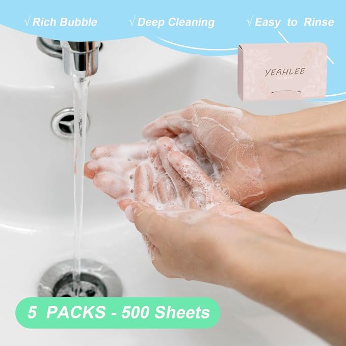 500 Sheets Disposable Paper Soap Sheets - Image 2