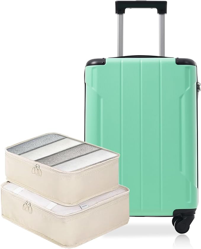 Merax Carry on Luggage Set, 20 Inch Hardshell ABS Suitcase by Merax