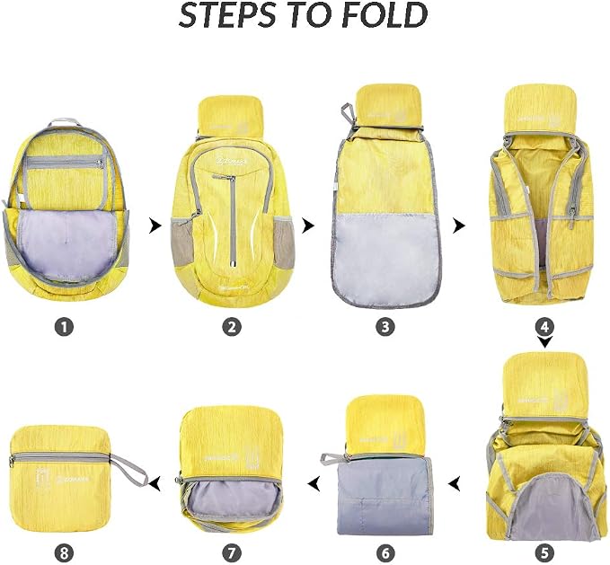 ZOMAKE 25L Ultra Lightweight Packable Backpack, Foldable Hiking Backpacks Water - Image 6