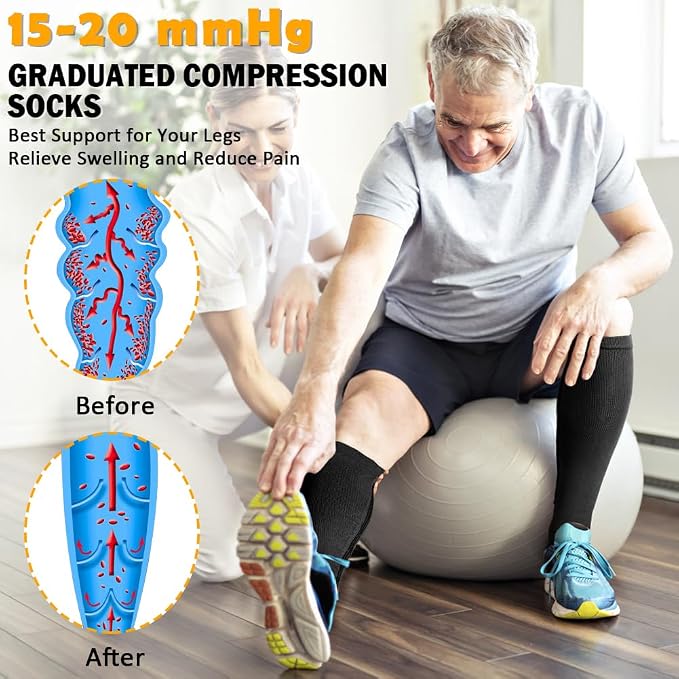 CASMON 2 Pairs Zipper Compression Socks - Image 2