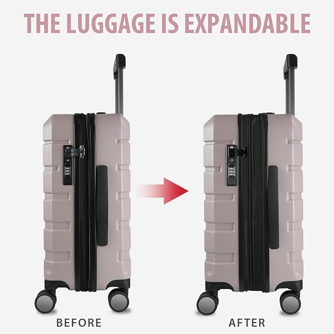 KROSER Hardside Expandable Carry On Luggage - Image 5