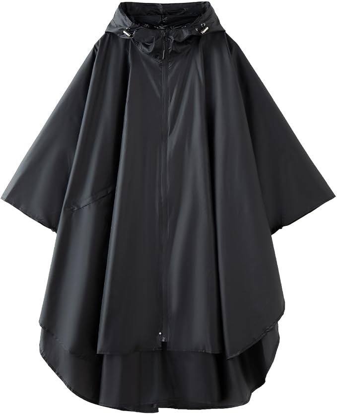 Cloak raincoat Unisex poncho Adult hooded men and women by Unknown