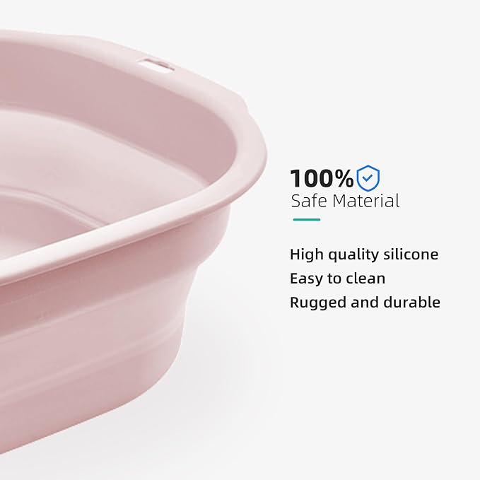 2 Pack Collapsible Wash Basin Set, Foldable Dish Tub, Small Medium Portable Sink - Image 5