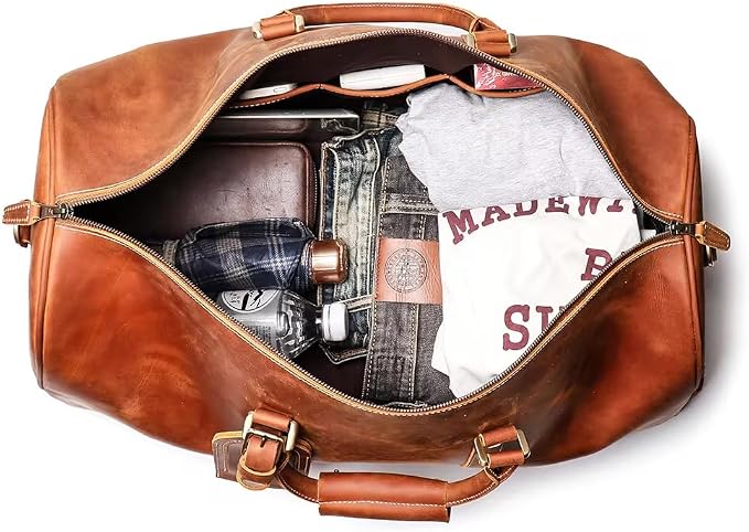 Mullis Mercantile Leather Weekender Bag, an ideal men's classic. Perfect - Image 6